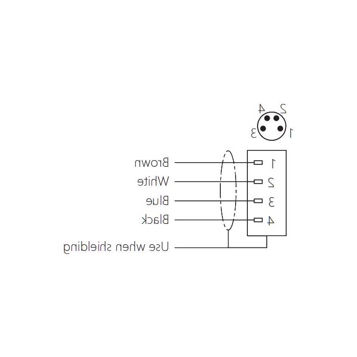 M8 4引脚，外法兰插座，前安装，63SA61-XXX