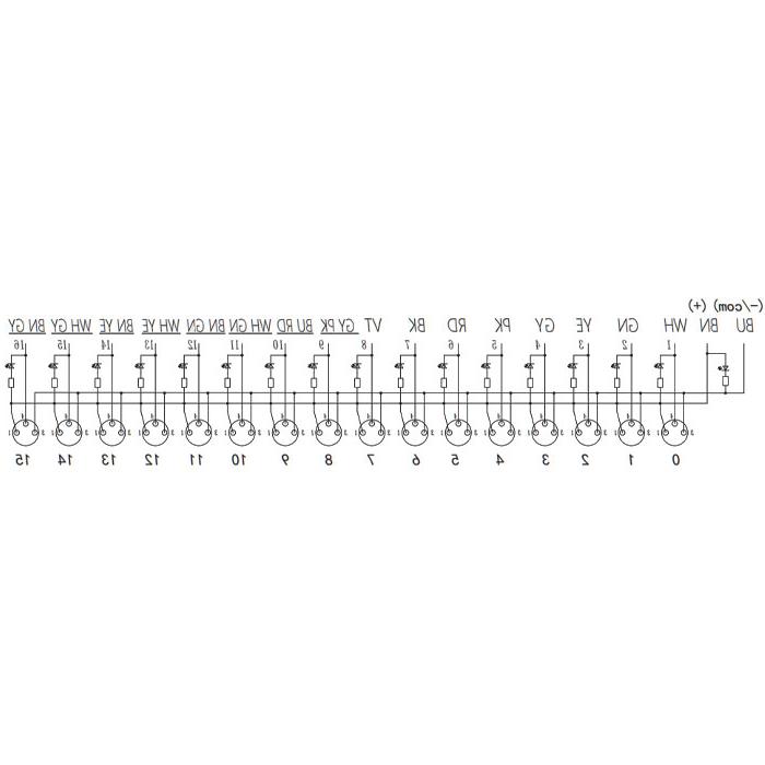 M8接线盒，单通道，NPN型， 16端口，分离式，带LED，带顶盖和电缆，23NT16